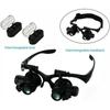 5x/15x/20x/25x Binocular Magnifying Lens, Wearable Magnifying Glass with LED Light Illumination, Magnifying Glass Tool Set.