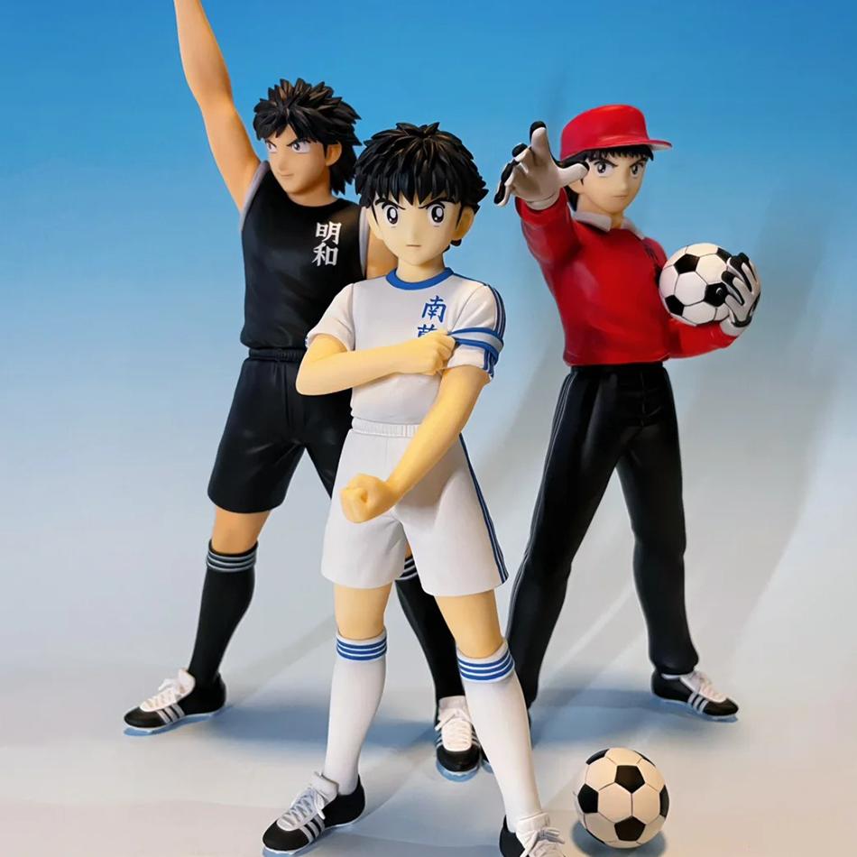 18cm Captain Tsubasa Anime Model Ozora Tsubasa Action Figures Hyuuga Kojirou/Wakabayashi Genzou Figurine Collection Figure Gifts Premium Quality