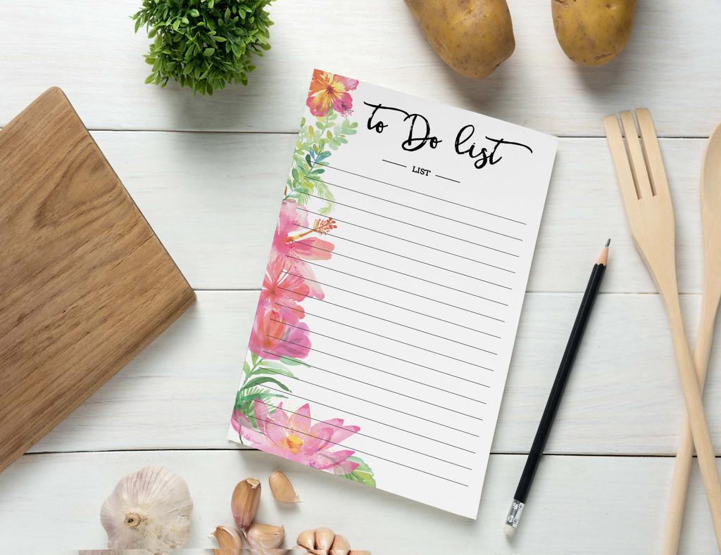 Inkdotpot Pack Of 2 Daily Planner List Undated Notepads, Memo Pad To-Do List Tear Off List Pad- Organizer- Scheduler- Organize Tasks (50 Sheets