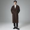 Men's High-Grade Wool Cashmere Over-the-Knee Windbreaker Coat, Plus Size