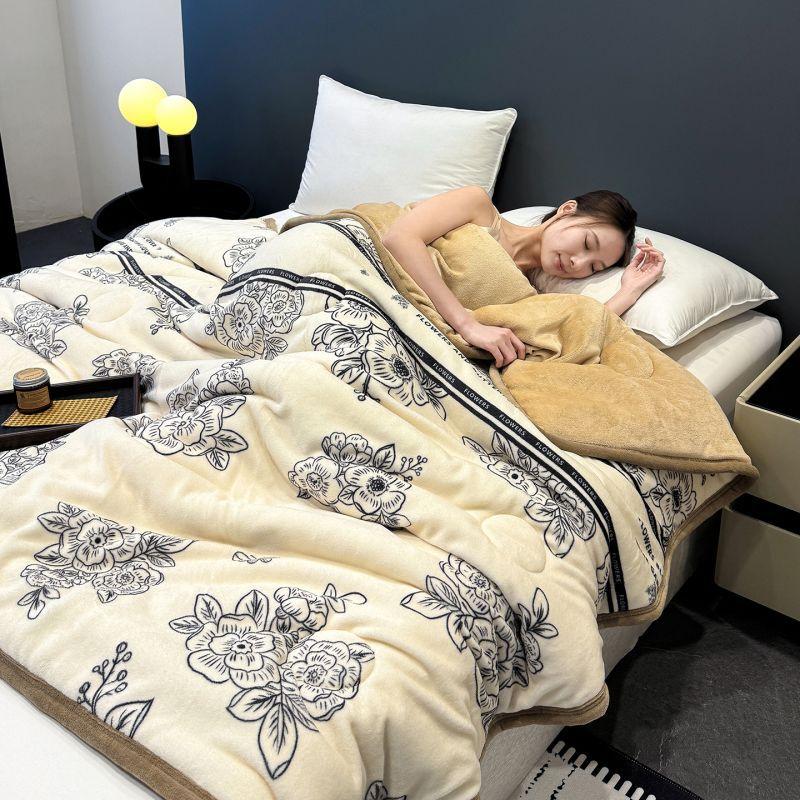 Soft Flannel Throw Blanket Lightweight Warm Bed Blanket For Bedroom Couch