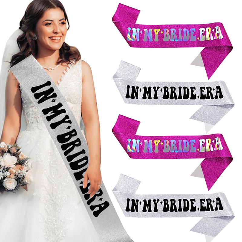 

1 шт. сверкающий и блестящий свадебный ремень на плечо IN MY BRIDE ERA для свадебной церемонии