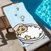 N-Nudaeng Hund Strandtuch, Anime Meme Süßes Design Weiche Mikrofaser Schnelltrocknend für Schwimmbad Baden Heimdeko Urlaub