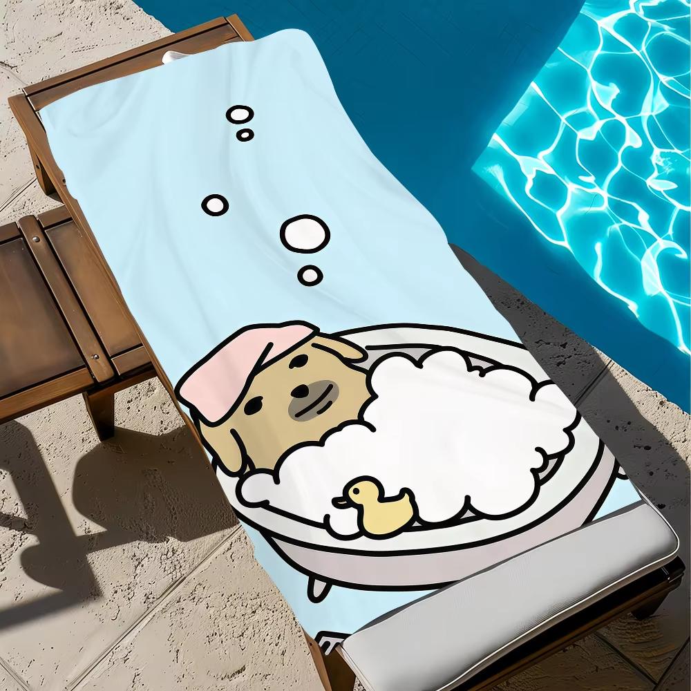 

Cute Funny Anime Meme N-Nudaeng Dog Beach Towel, Soft Microfiber Quick Dry Absorbent for Trip Swim Pool Gym Spa Gift W30*H60(CM)
