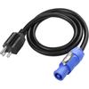 XMSJSIY 3-Prong NEMA 5-15P to PowerCON AC Power Cable Cord 20A 3 Pin PowerCon Input Male Connector to NEMA 5-15P Male Extension Power Wire 16AWG for