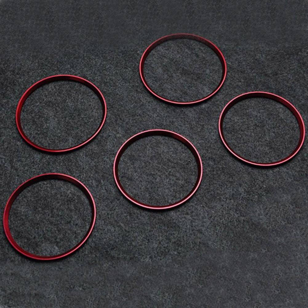 Upgrade Your For Mercedes Interior with Vibrant Red Aluminum Vent Rings