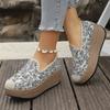 Sequin Women's Shoes Summer Breathable Flat Single Shoes Versatile and Fashionable Old-fashioned Beijing Cloth Shoes
