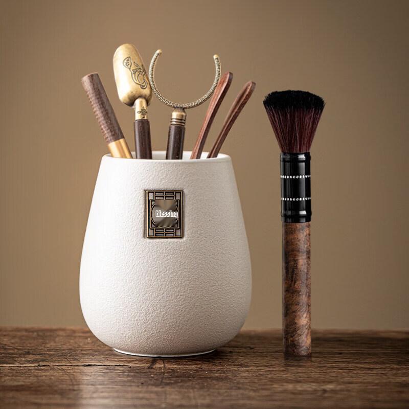 Ebony Wood Six Gentlemen Tea Ceremony Tool Set