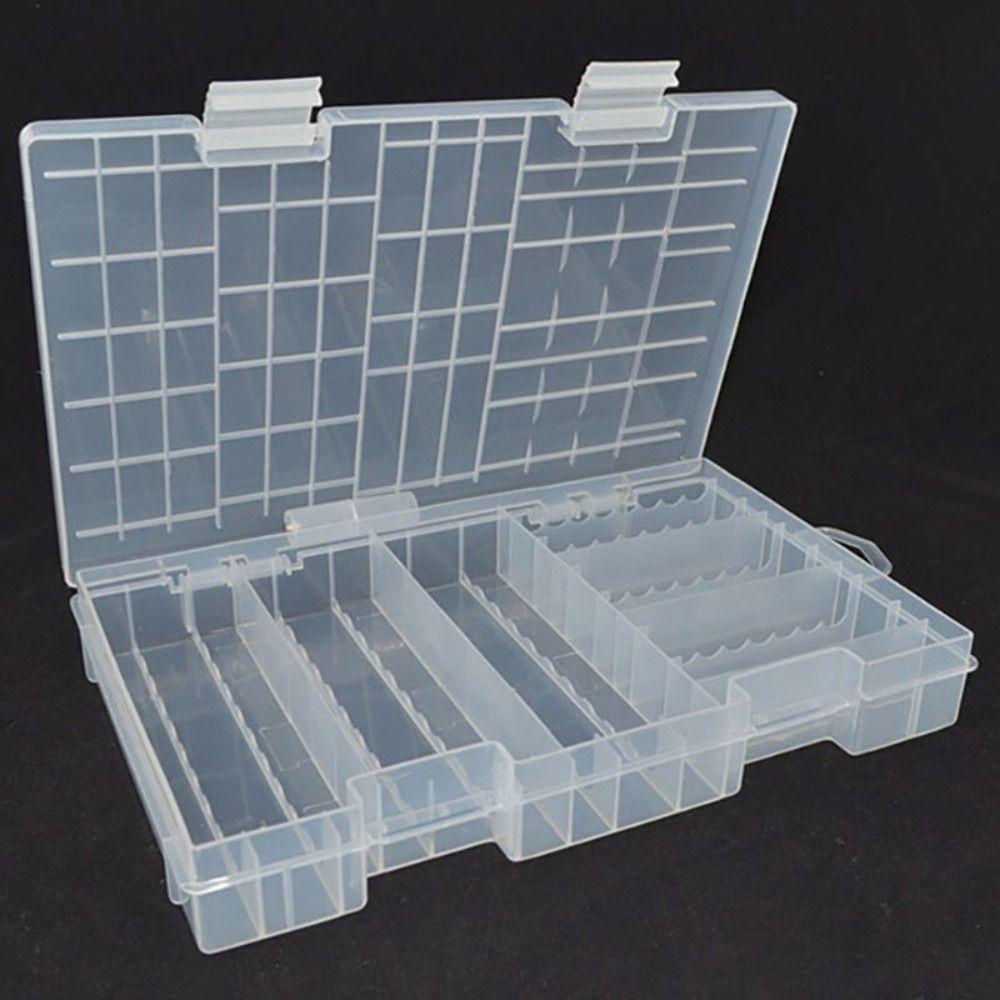 

Hard Plastic Transparent Battery Storage Box Anti Impact Battery Container Battery Case AA 40x AAA