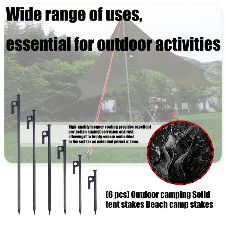 Steel Tent Stakes Heavy Type Rustproofed Ground Pegs for Camping Beach Backpacking Secure Windproofed