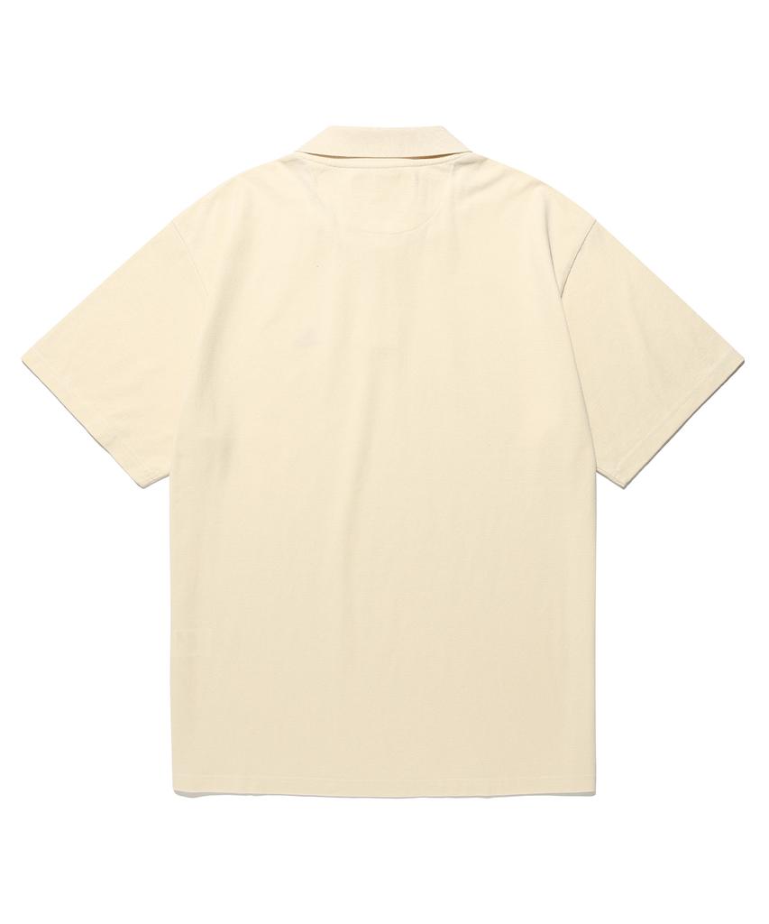 AECA Aeca Small Logo Washed Half Sleeve Pk Tee-Ivory