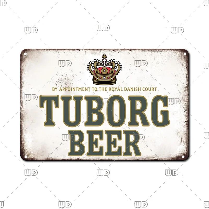 Vintage Wall Plaque Sign Decor Germany Paulaner Beer Tin Sign Decoration Plate Bar Cafe Man Cave Metal Poster Board Art Painting