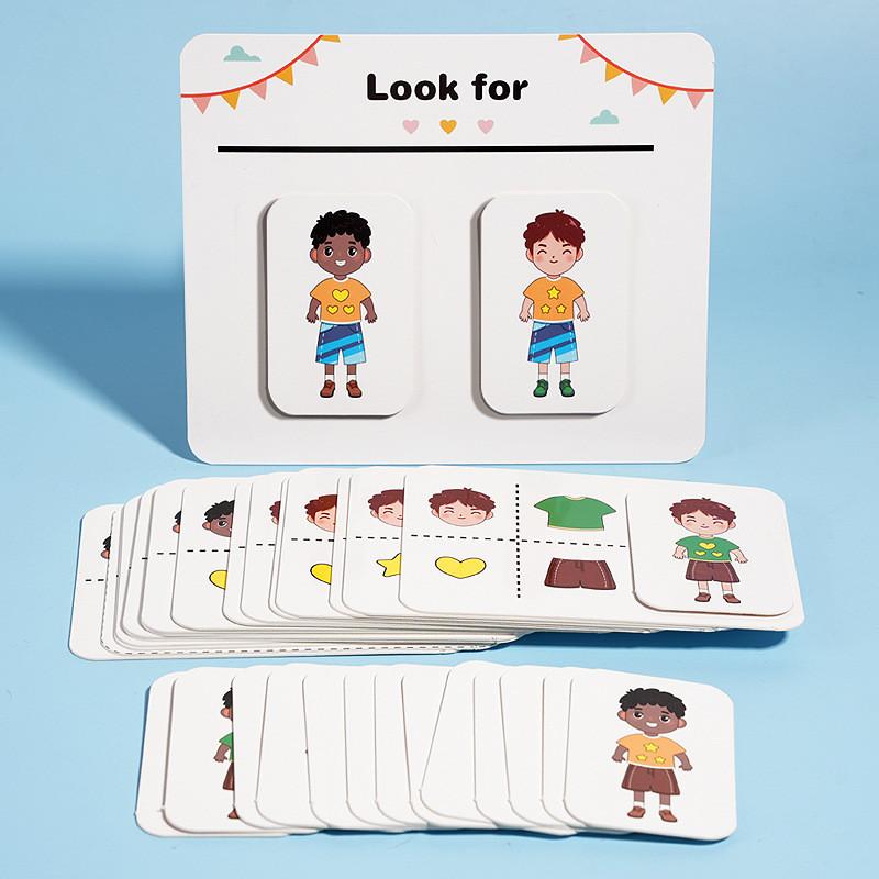 Childrens Matching With Find The Same Puzzle Toy For Preschool Learning Area With Paper Material For Cognitive Development And Brain Training