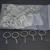 50/500pcs Metal Blank Keyring Keychain Split Rings Keyfob Key Rings Lobster Clasp Key Chain Key Pendant Stainless Steel Rings