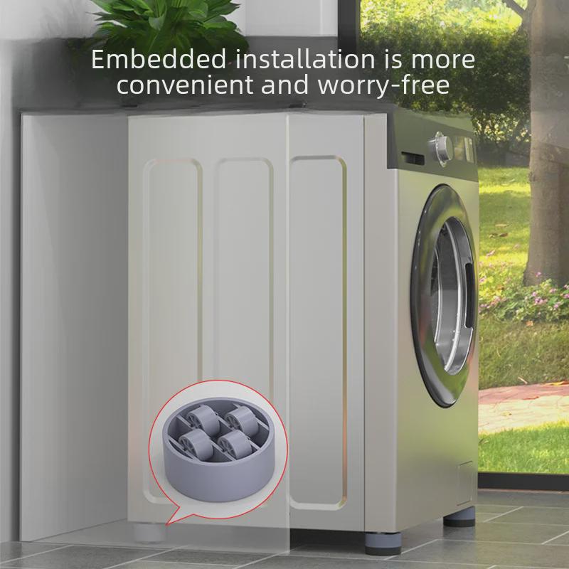 Universal Washing Machine & Refrigerator Storage Rack with Movable Drum Pad