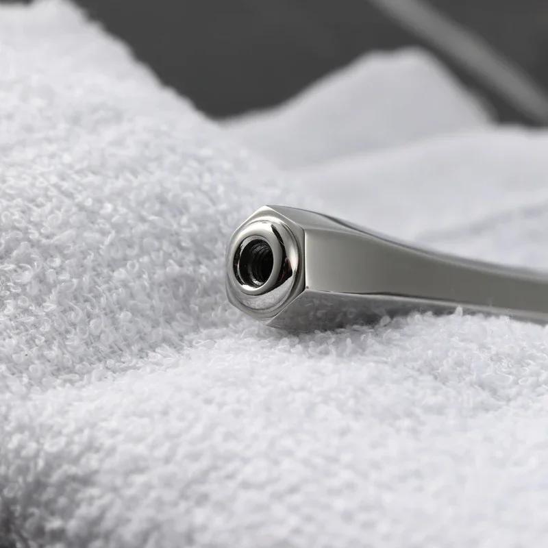 YAQI Flare Polished 316 Stainless Steel Men Safety Razor Handle Portable Travel Razor Handle Provide Comfortable Grip