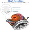 Wolla-ST Colorful Hispanic Oaxaca Mexican Mayan Tribal Boho Bohemian Oven Mitts 1 Pair Kitchen Heat Resistant Nonslip Silicone Oven Gloves Potholders