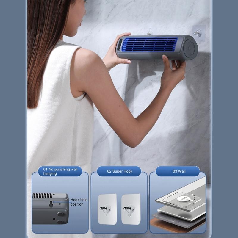 Rechargeable Quiet Desk Fan with Adjustable Airflows Quiet Cooling Fan ABS Texture Perfect for Office or Bedroom Use