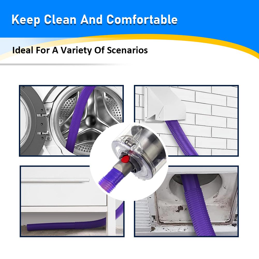 Vacuum Dryer Vent Lint Remover Hose Attachment Replacement Parts For Dyson V7 V8 V10 V11 V12 V15 Vacuum Cleaner