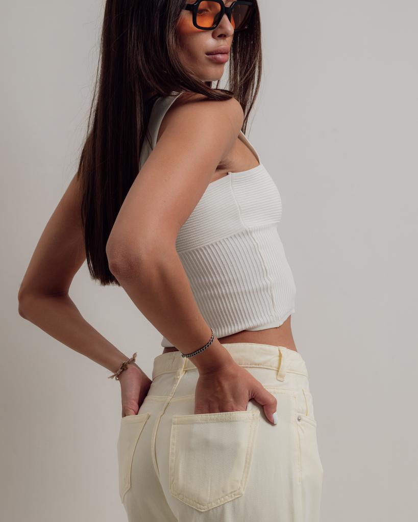 Women's Trousers Dilvin 71999 36 Yellow Cotton