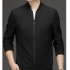 New Round Neck Long Sleeve Zipper Casual Business Versatile Jacket for Winter Casual Men