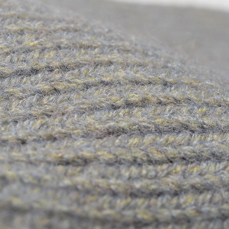 Fashion Knitted Hat Women's Warm Thickened Letter Sticker Autumn and Winter Hat Outdoor Beanless Wool Hat Men