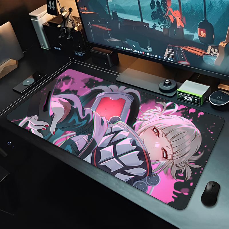 Toga Himiko My Hero Academia Chica Kawaii Alfombrilla para Ratón Portátil Grande Oficina Anime Alfombrilla para Ratón Caucho Natural Sobredimensionada Teclado Alfombrilla de Escritorio