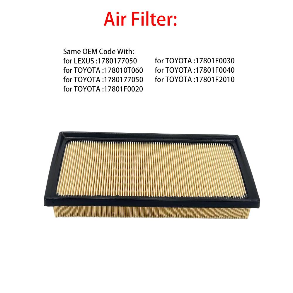Luftfilter 17801-0T060 und Innenraumfilter 87139-58010 für TOYOTA COROLLA 1.2 1.6 2.0 CAMRY RAV 4 HIGHLANDER 2.5 Hybrid C-HR
