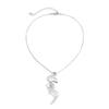 Cold wind twisted design necklace, spiral liquid metal necklace