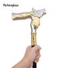 Golden White Deer Walking Cane Fashion Decorative Walking Stick Gentleman Elegant Cosplay Cane Knob Crosier 92cm