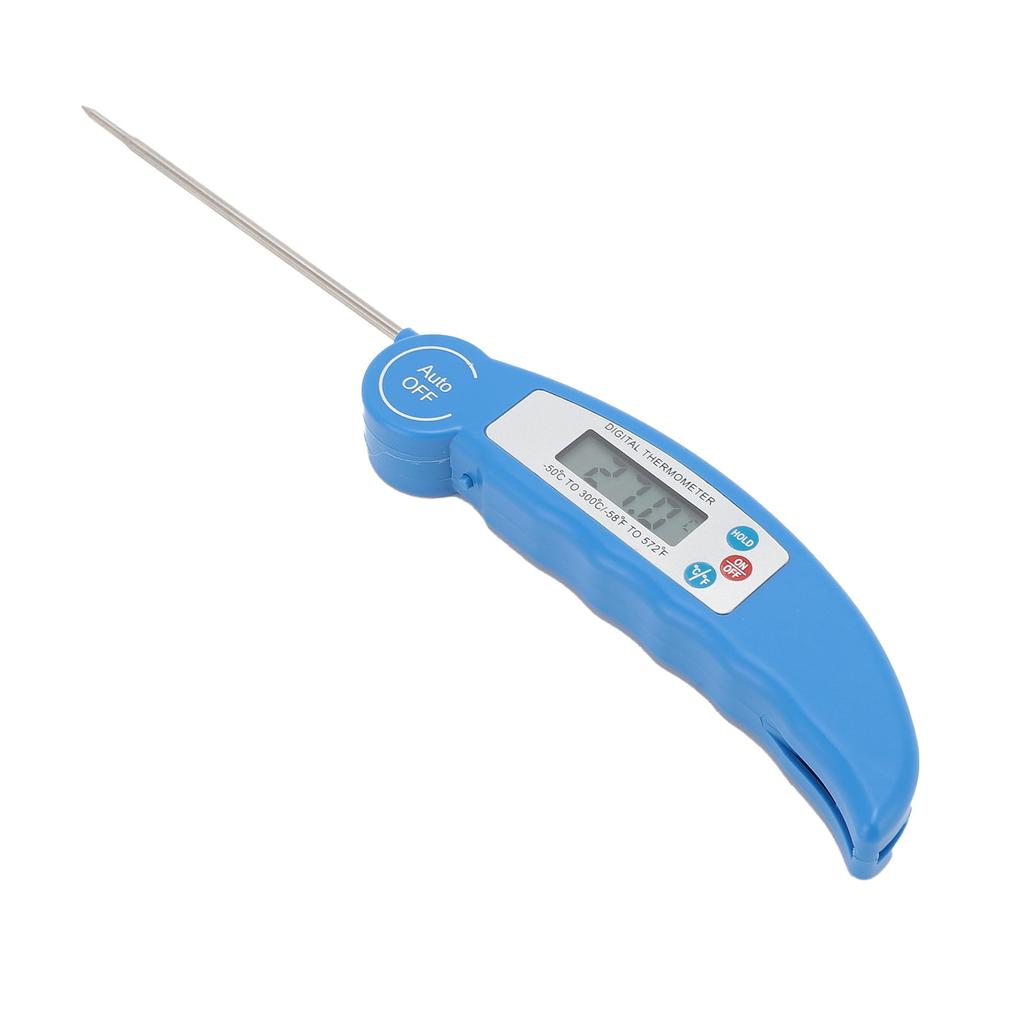 Digital Meat Thermometer Cordless Foldable Digital Cooking Food Thermometer for Home Blue