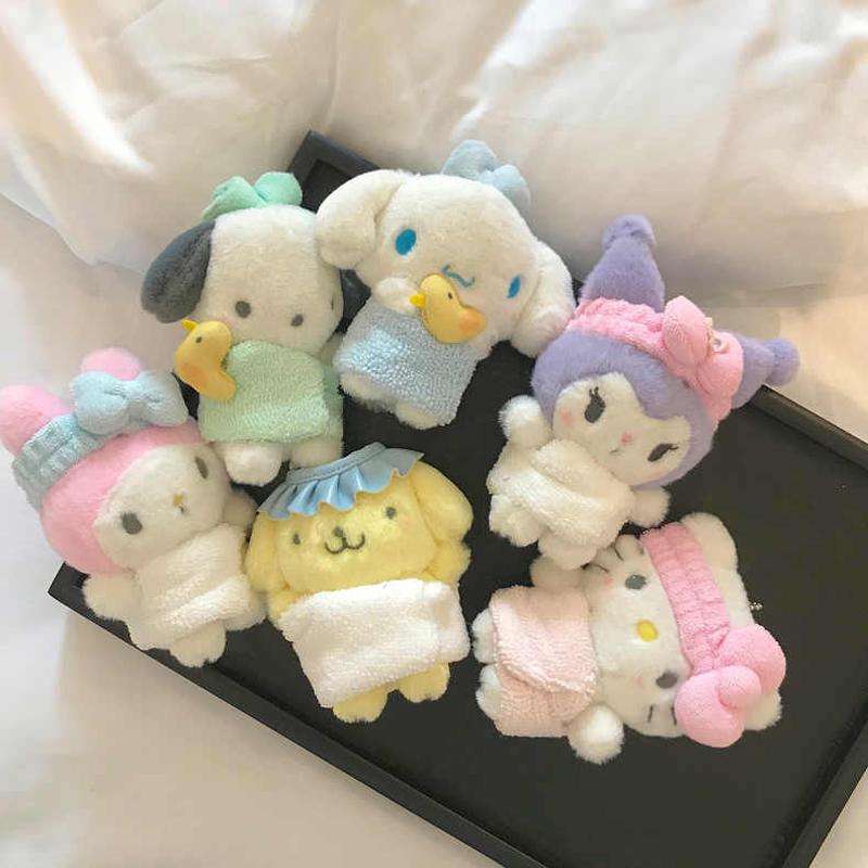 

10 см мочалка плюшевые игрушки брелок для купания Sanrio Decortoy Kawaii аксессуары Sanrio плюшевый набор украшений