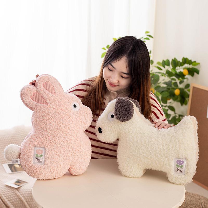 Nordic Minimalist Animal Elephant Cute Puppy Rabbit Pillow Bedroom Sofa Cushion Room Decoration