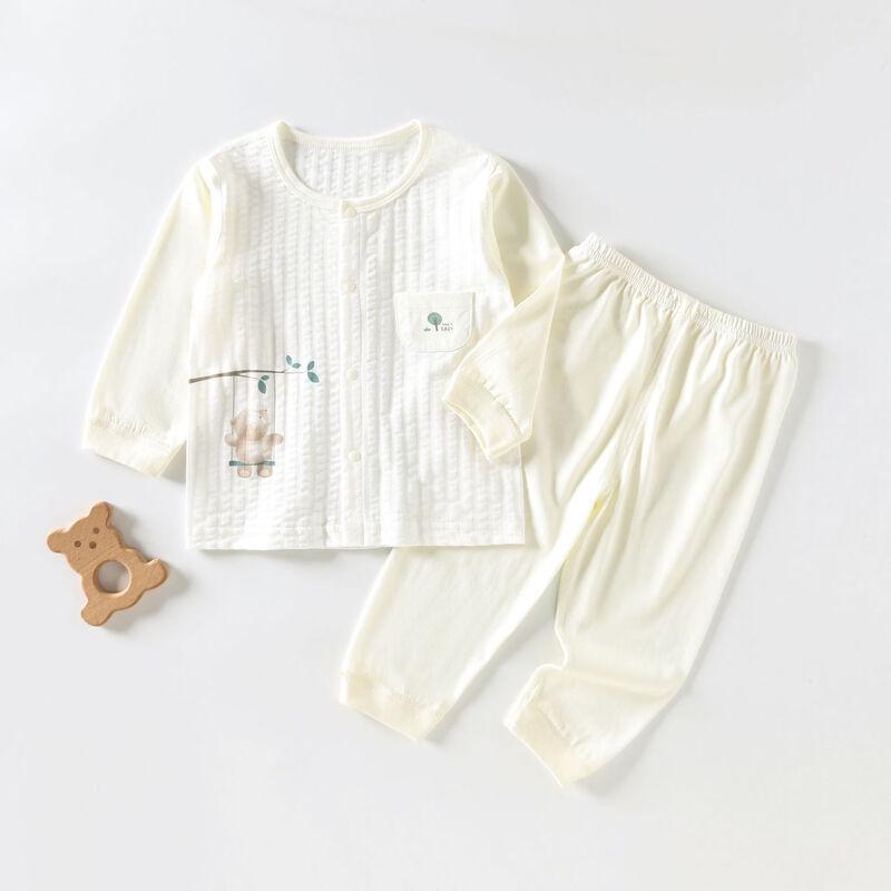 Детский летний пижамный комплект из чистого хлопка  Маленький ягненок