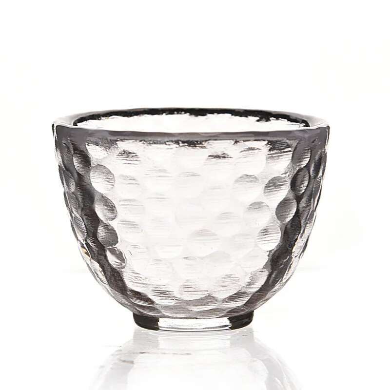 Japanese Hammer Grain Glass Tea Cup Crystal Transparent Cup Kung Fu Tea Set Home Owner Small Tea Cup Tea Bowl G