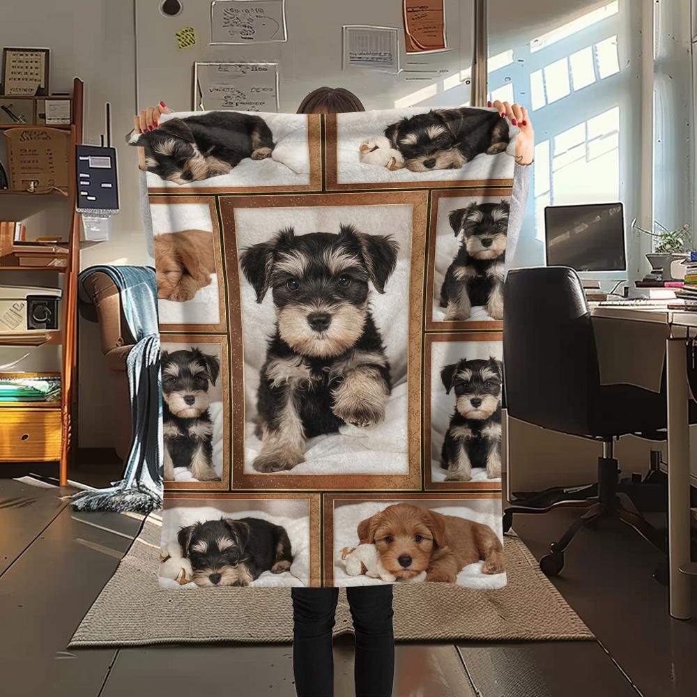 

Cute Dog Frame Print Flannel Blanket,High quality Comfortable for All Seasons,Home Decor,Warmth and Comfort,Perfect for Christmas Gifts 80cm x 120cm