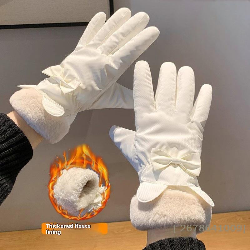 Women's Winter Thermal Touchscreen Gloves, Thick Fleece Lined Windproof Riding Gloves for Outdoor Cold Weather Commute Gloves