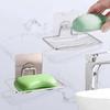 Stainless Steel Soap Dish Holder Single Layer Drain No Drilling Wall Mounted Draining Soap Rack For Bathroom Shower Storage