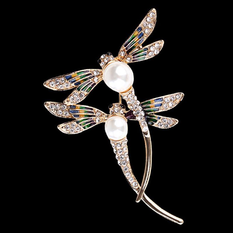 Kvinner Perle Dyr Øyenstikker Emalje Brosje Nål Kostymesmykker