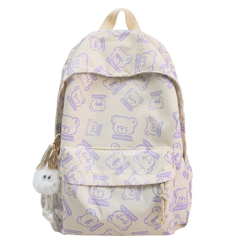 Zaino Scolastico Grande Capacità Zaino Scolastico per Studenti 1011 Nuovo Zaino Stampato con Orso Tridimensionale Cartone Animato Zaino Carino per Studenti delle Scuole Medie