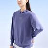 Anta Training Series Letter Print Knitted Pullover Sweatshirt Women Tops Moran-Purple 162337714-2