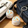 Keychain Pendant 3D Printing Precision Texture Football Basketball Tennis Sport Themed Key Chain Stress Relief Accessory