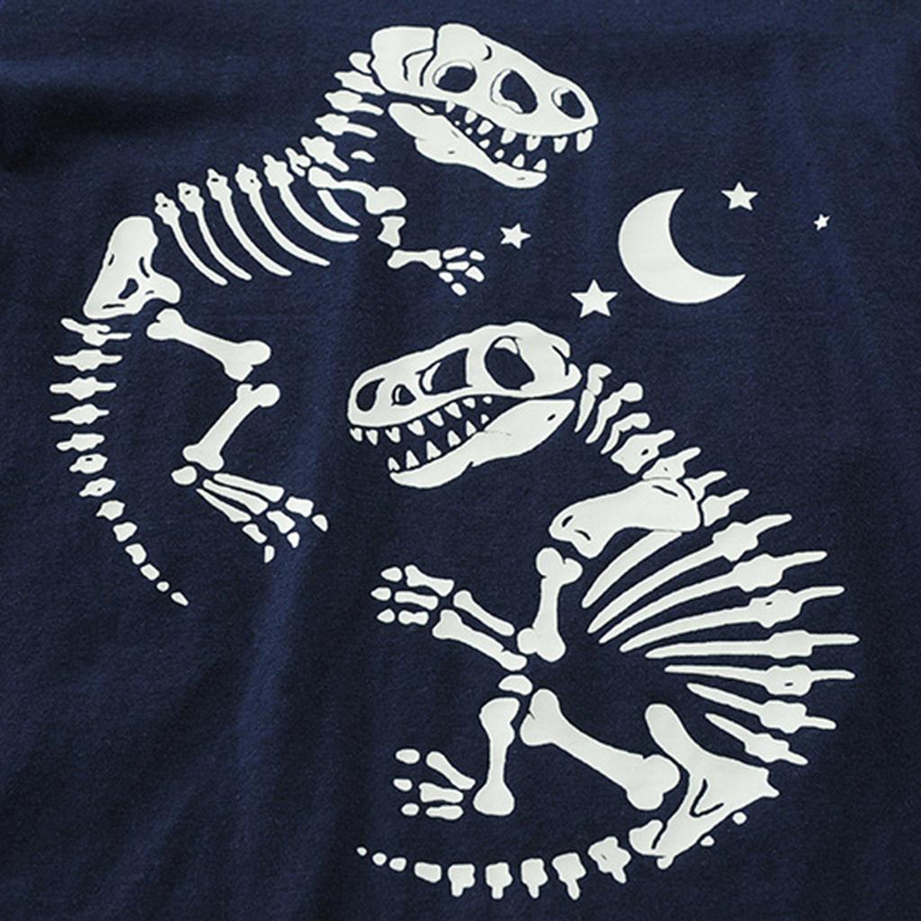 Kids Boys Girls Cartoon Dinosuar Print T Shirt Shorts Pajamas Sleepwear Outfits