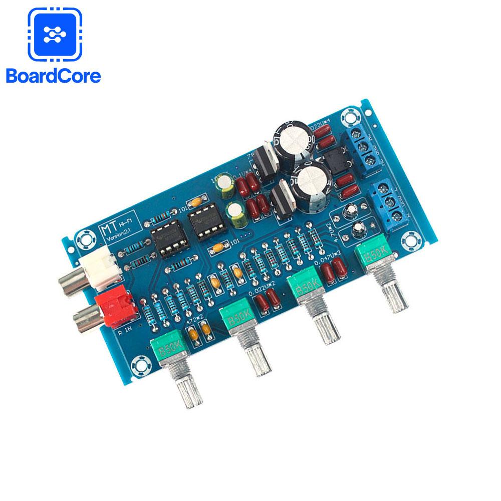 XH-M164 Hi-Fi Tone Control Preamp Board NE5532 Bass Treble Adjustable Preamplifier Module with Volume Knobs for Amplifier DIY