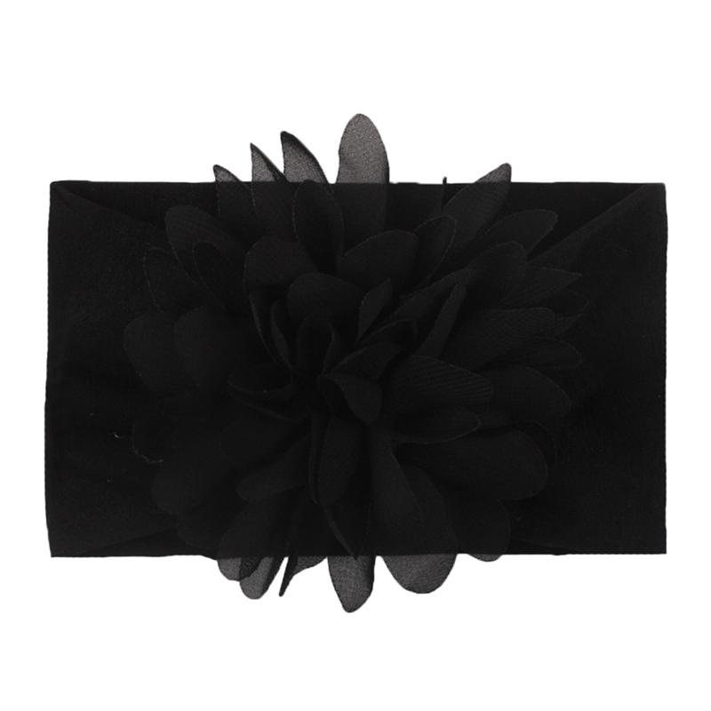 Baby Headband Flower Design Solid Color Baby Girls Hairband
