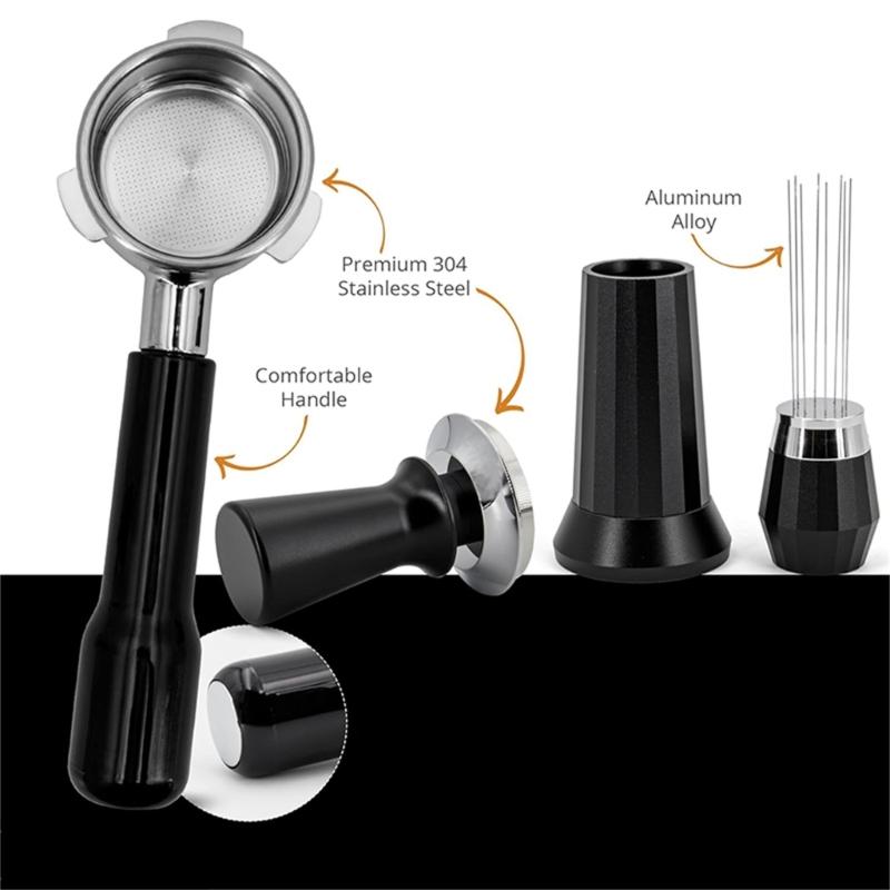 Versatile Coffee Press Coffee Portafilter Coffee Tamper Coffee Needle Stirrer Coffee Tools Perfect Gift for Coffee Lover