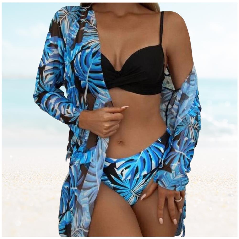 Exotic swimsuit, two-piece swimsuit, push-up thong, size L.