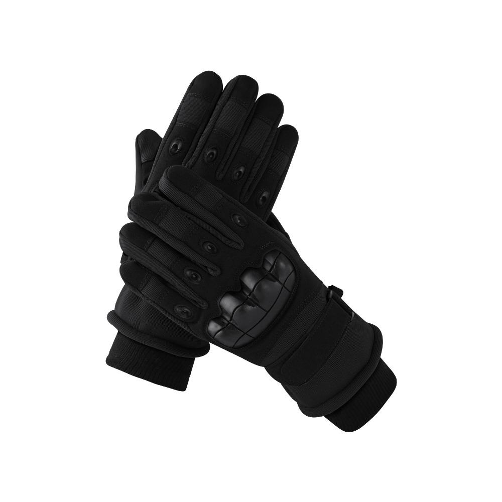 Tactical Gloves Men's Cotton Thickened Touch Screen Windproof Waterproof Protective Velvet Thermal Gloves
