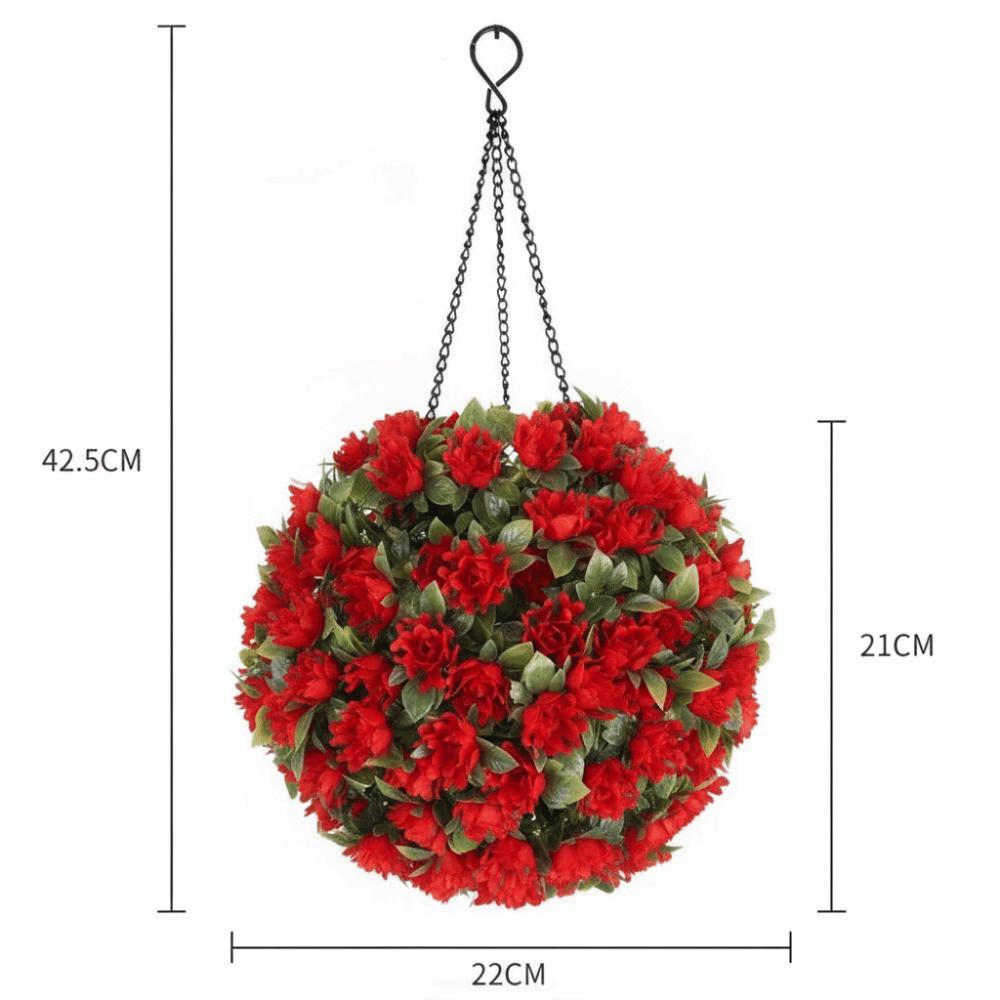 Decorative Lights Grass Ball Green Plant Hanging Decor Artificial Flower Balls Courtyard Decor
