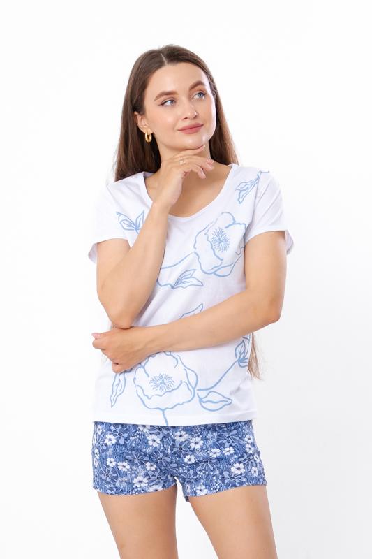 Set pigiama da donna (T-shirt + Pantaloncini) – Maglia Morbida & Stampa Allegra, Estate, 8072-002-33 HC
